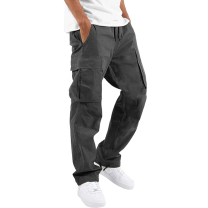 Men’s Relaxed Cargo Trousers Multi Pocket Streetwear Utility Pants 11