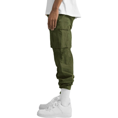 Men’s Relaxed Cargo Trousers Multi Pocket Streetwear Utility Pants 2