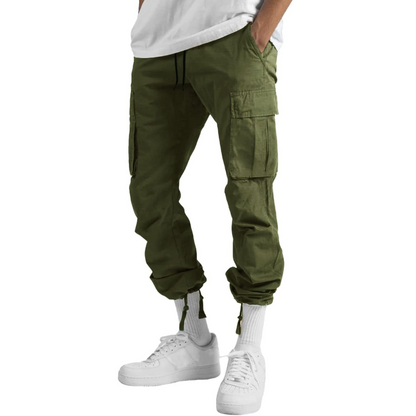 Men’s Relaxed Cargo Trousers Multi Pocket Streetwear Utility Pants 3