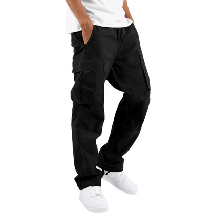 Men’s Relaxed Cargo Trousers Multi Pocket Streetwear Utility Pants 5