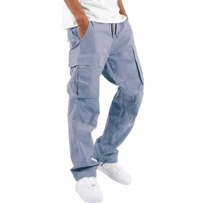 Men’s Relaxed Cargo Trousers Multi Pocket Streetwear Utility Pants 7