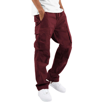 Men’s Relaxed Cargo Trousers Multi Pocket Streetwear Utility Pants 8