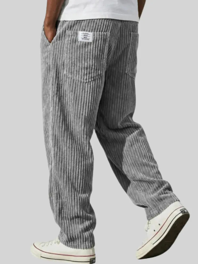 Men’s Relaxed Corduroy Trousers Drawstring Everyday Fit 0