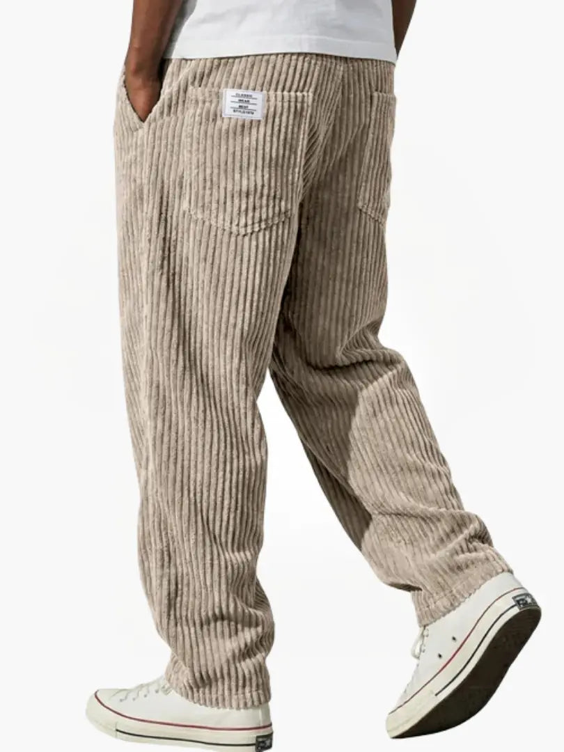Men’s Relaxed Corduroy Trousers Drawstring Everyday Fit 1