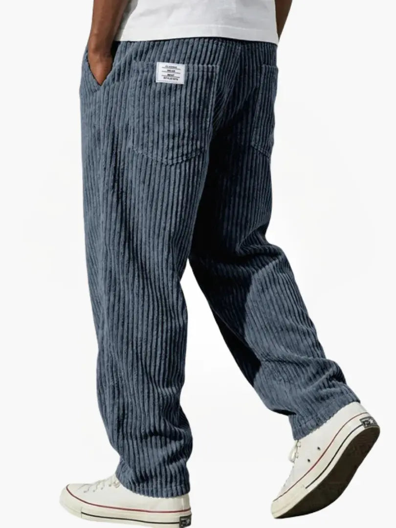 Men’s Relaxed Corduroy Trousers Drawstring Everyday Fit 2