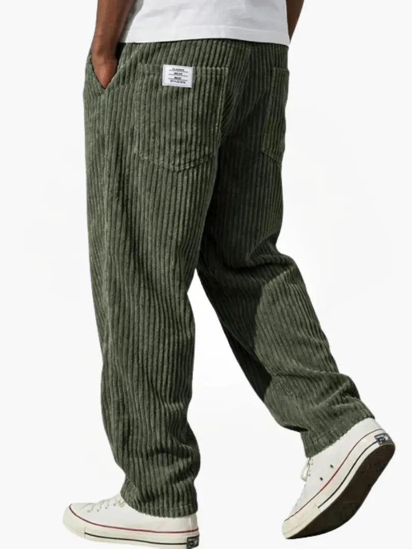 Men’s Relaxed Corduroy Trousers Drawstring Everyday Fit 7