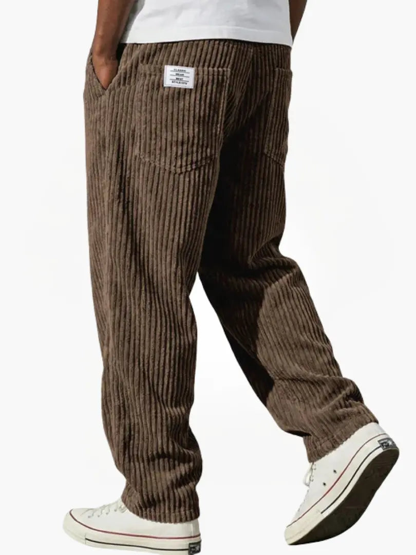 Men’s Relaxed Corduroy Trousers Drawstring Everyday Fit 8