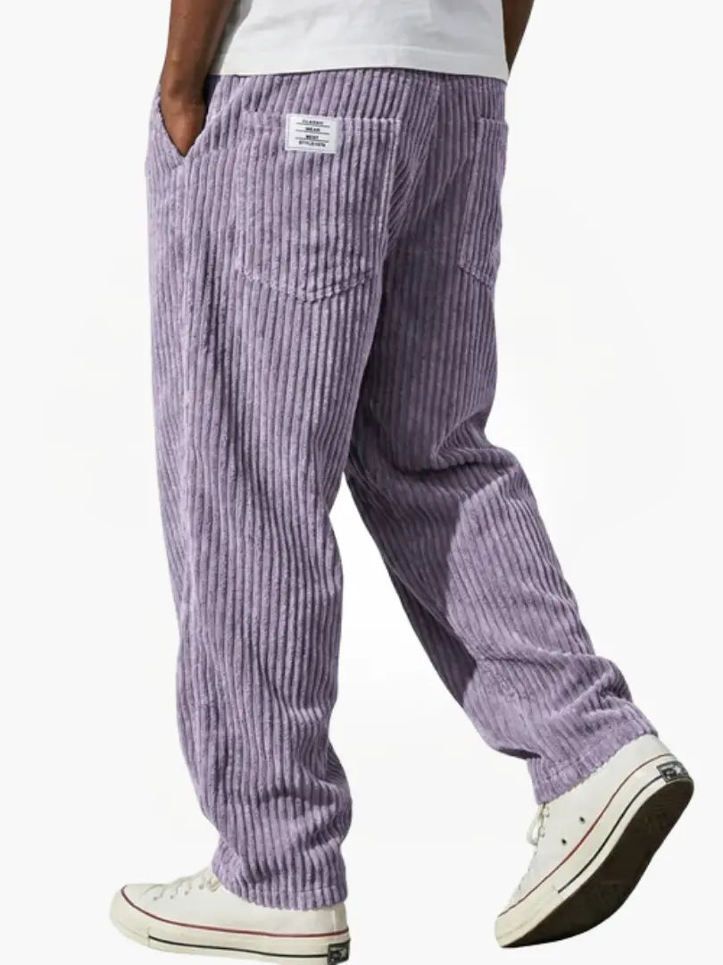 Men’s Relaxed Corduroy Trousers Drawstring Everyday Fit 9