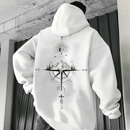 Men's Retro Compass Graphic Hoodie 1