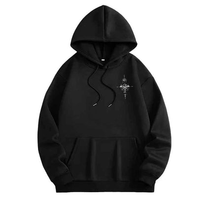 Men's Retro Compass Graphic Hoodie 4