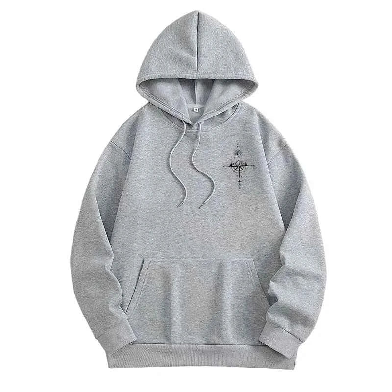 Men's Retro Compass Graphic Hoodie 5