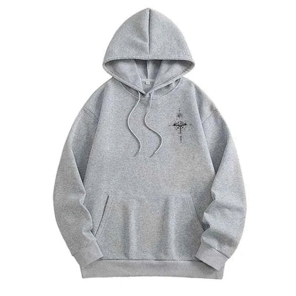 Men's Retro Compass Graphic Hoodie 5