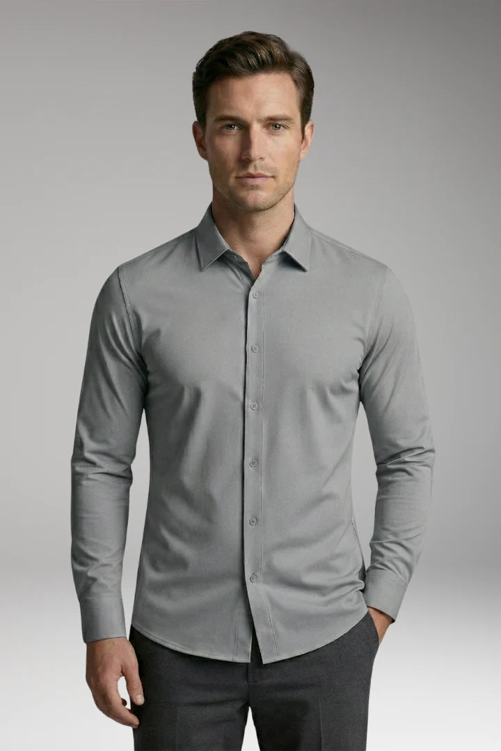 Men's Shirt with Button Placket and Slim Fit 12