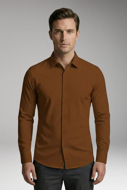 Men's Shirt with Button Placket and Slim Fit 15