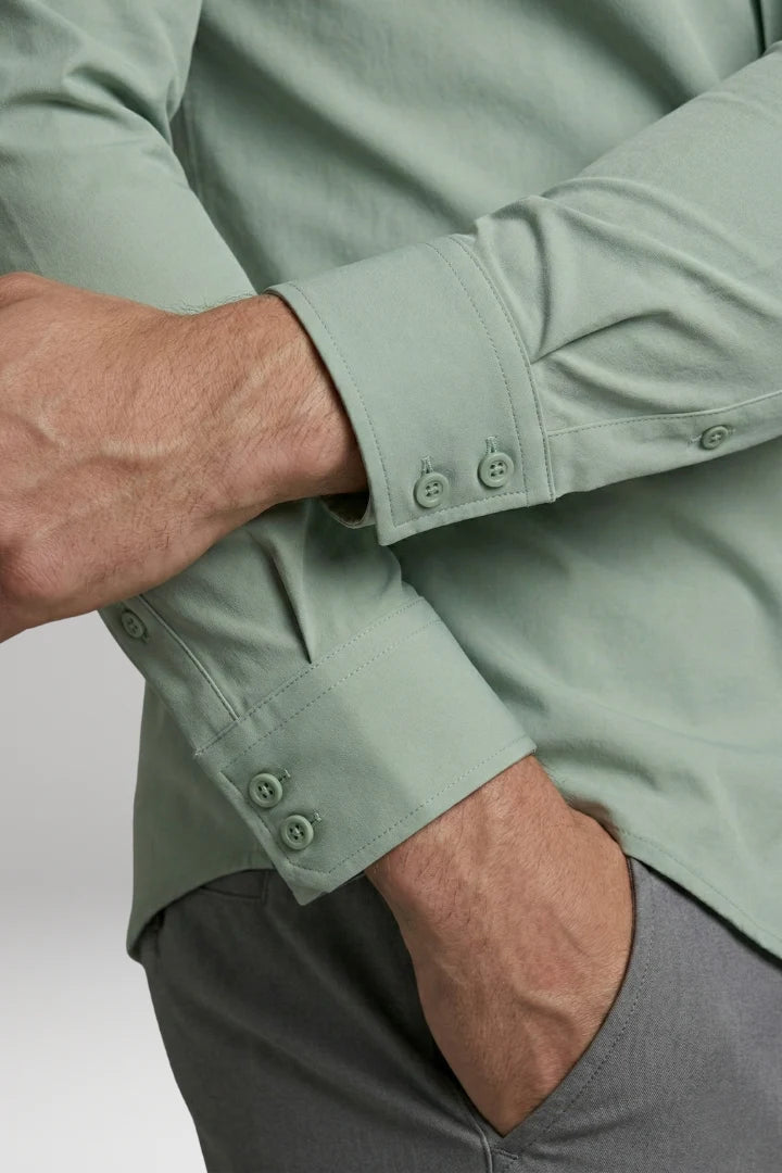 Men's Shirt with Button Placket and Slim Fit 7