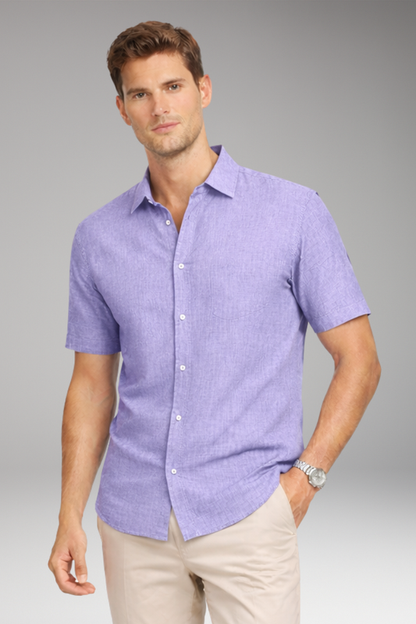 Men's Shirt with Classic Collar and Button Placket 10