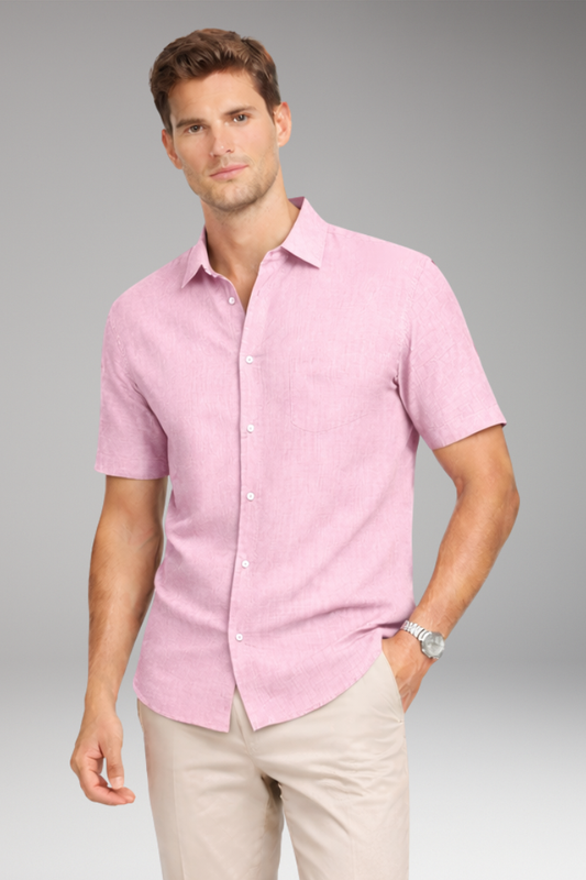 Men's Shirt with Classic Collar and Button Placket 11