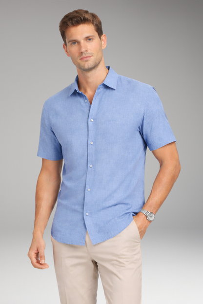 Men's Shirt with Classic Collar and Button Placket 6