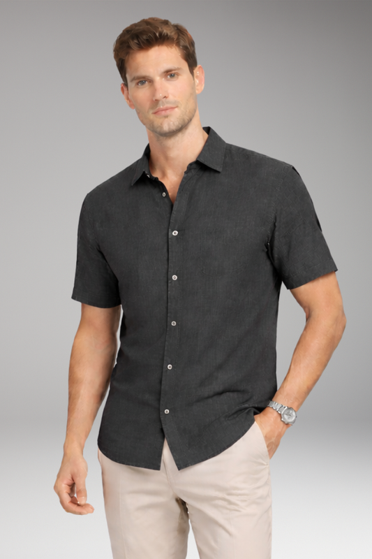 Men's Shirt with Classic Collar and Button Placket 7