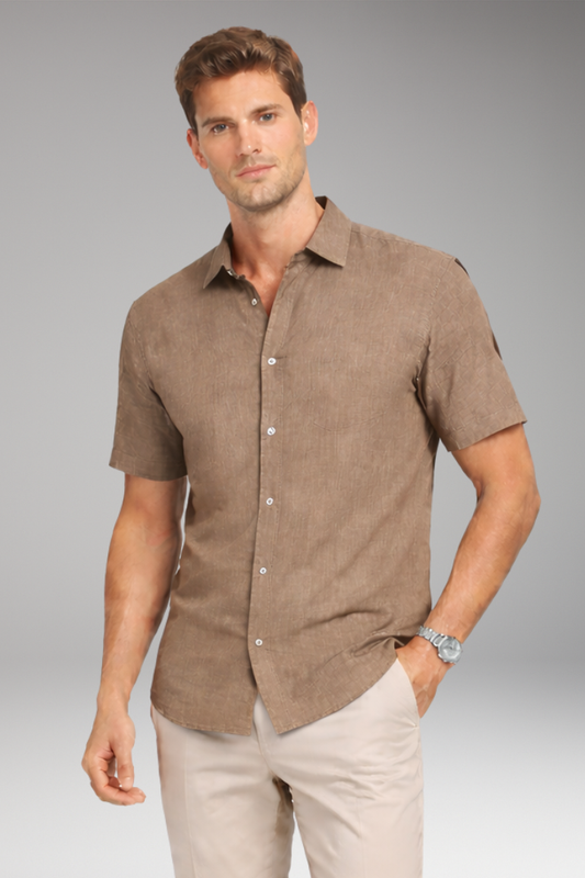 Men's Shirt with Classic Collar and Button Placket 8