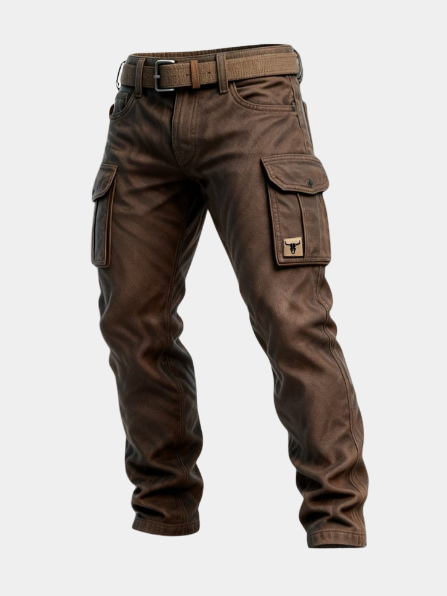Men’s Slim Fit Cargo Trousers Utility Pocket Streetwear Style 1