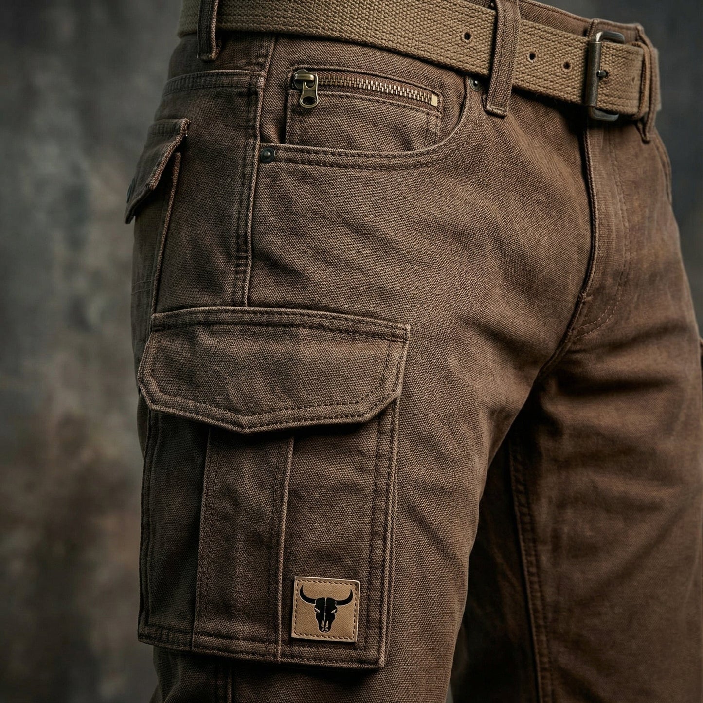 Men’s Slim Fit Cargo Trousers Utility Pocket Streetwear Style 3