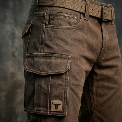 Men’s Slim Fit Cargo Trousers Utility Pocket Streetwear Style 3