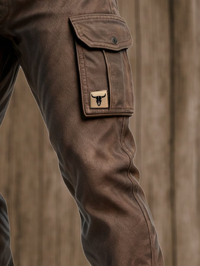 Men’s Slim Fit Cargo Trousers Utility Pocket Streetwear Style 5