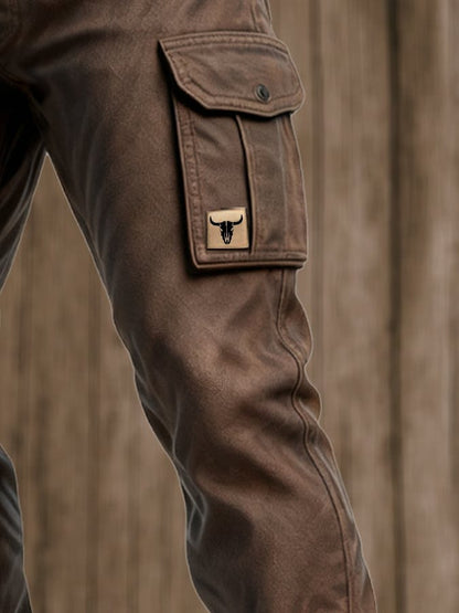 Men’s Slim Fit Cargo Trousers Utility Pocket Streetwear Style 5
