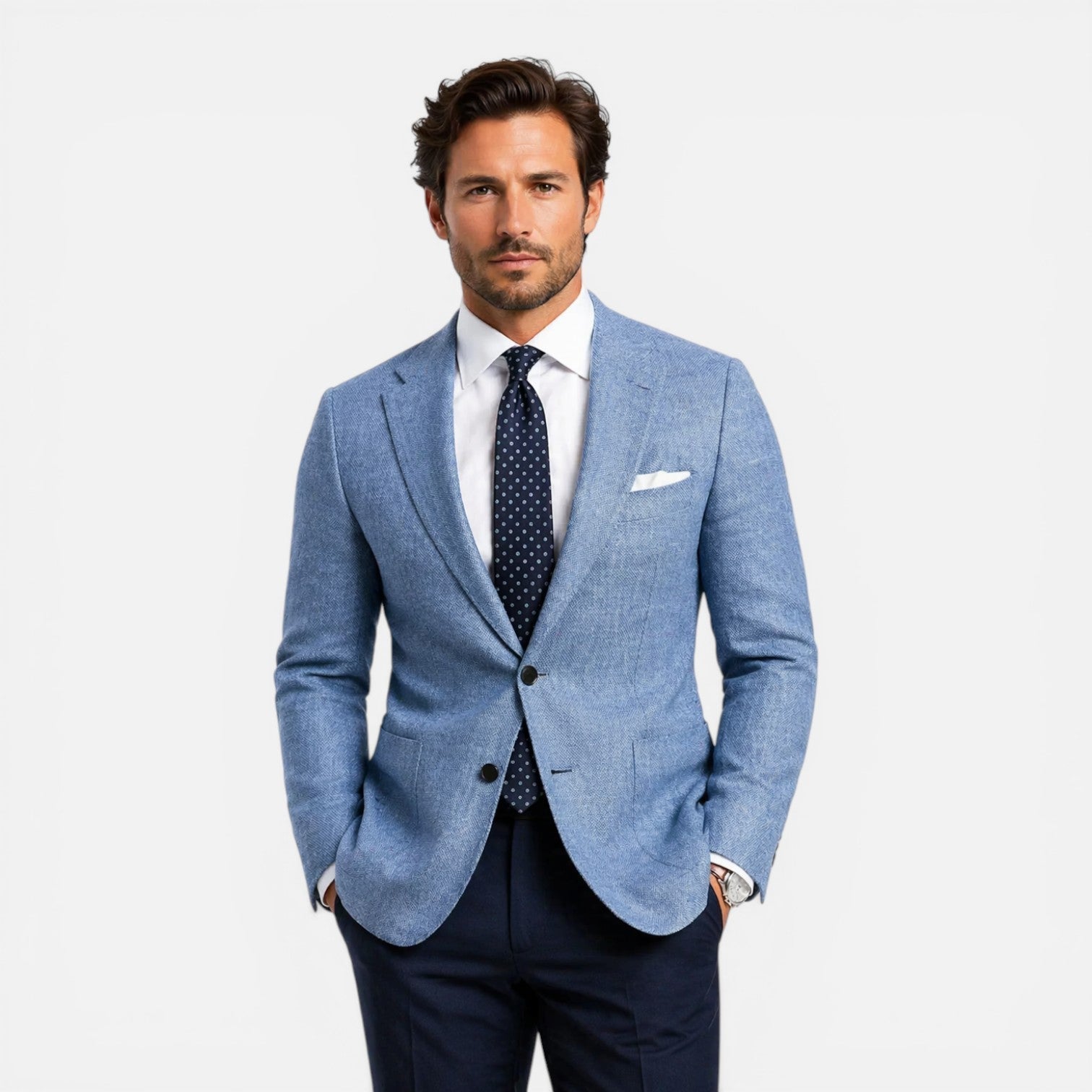 Men’s Slim Fit Linen Smart Casual Summer Blazer 1