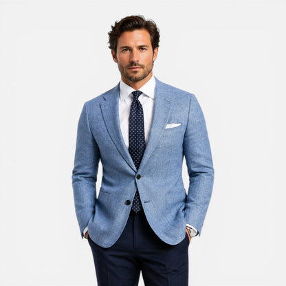 Men’s Slim Fit Linen Smart Casual Summer Blazer 1