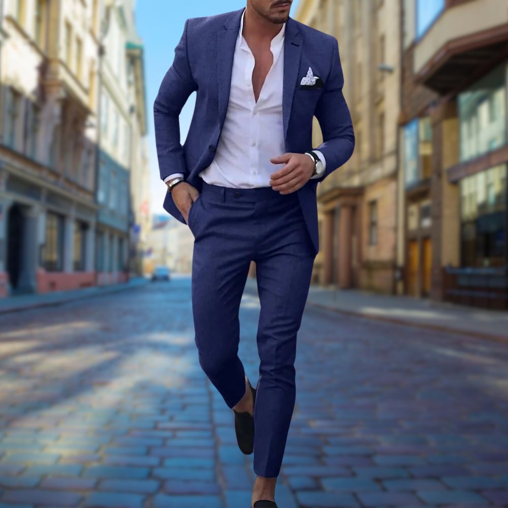 Men’s Slim Fit Suit – Stylish Comfortable Tailored Formalwear for Everyday Occasions 0