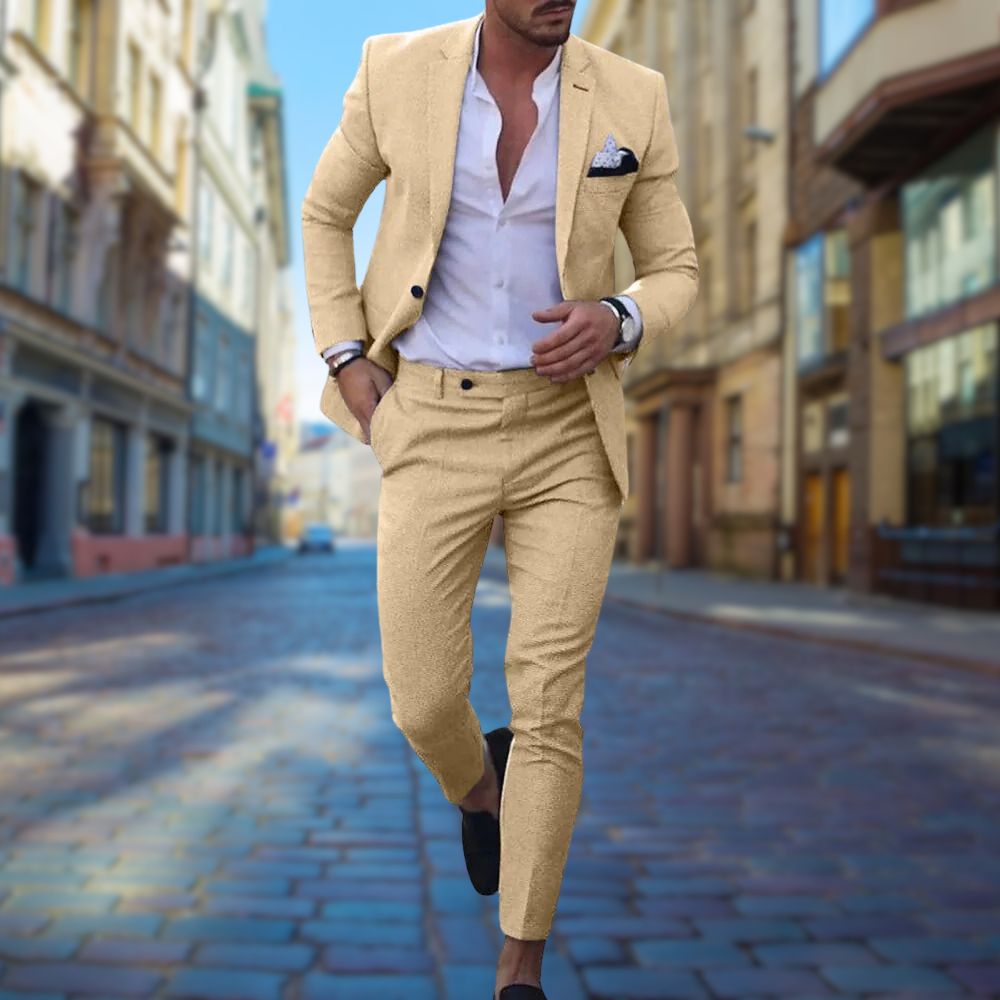 Men’s Slim Fit Suit – Stylish Comfortable Tailored Formalwear for Everyday Occasions 1