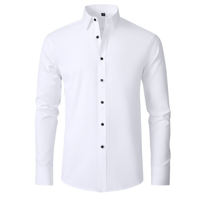 Men’s Stretch Dress Shirt Wrinkle Resistant Slim Fit Shirt 0