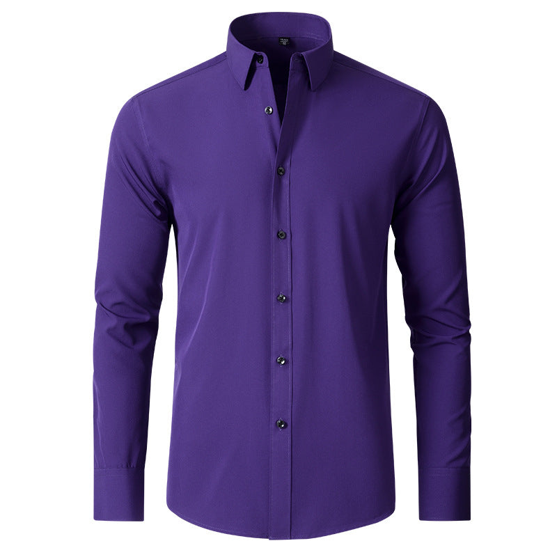 Men’s Stretch Dress Shirt Wrinkle Resistant Slim Fit Shirt 4