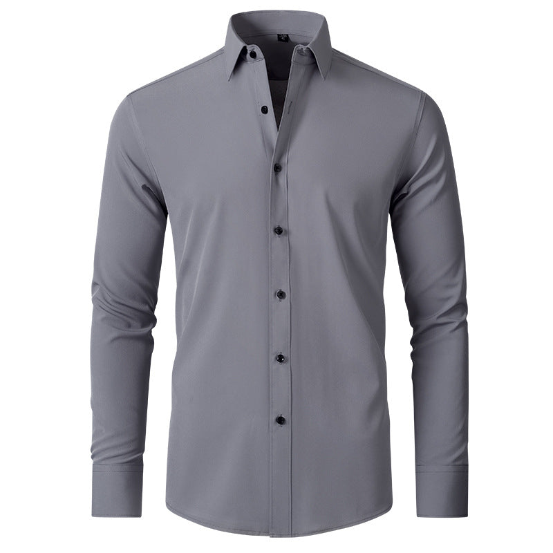 Men’s Stretch Dress Shirt Wrinkle Resistant Slim Fit Shirt 6