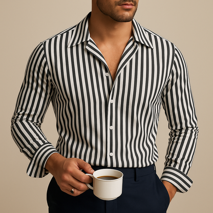 Men's Striped Dress Shirt - Brunello Style 1