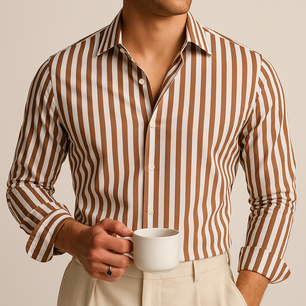 Men's Striped Dress Shirt - Brunello Style 2