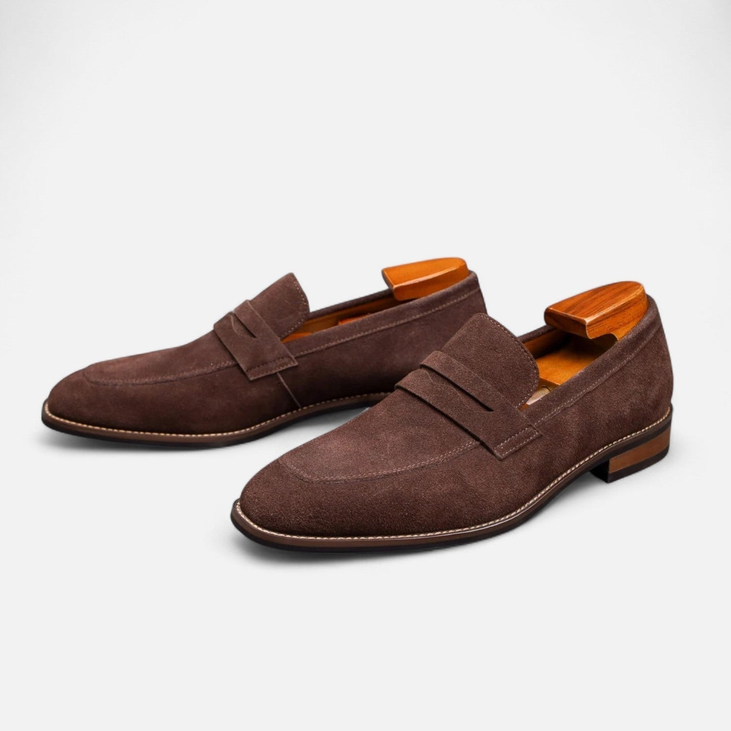 Men’s Suede Penny Loafers Classic Smart Slip-On Shoes 0
