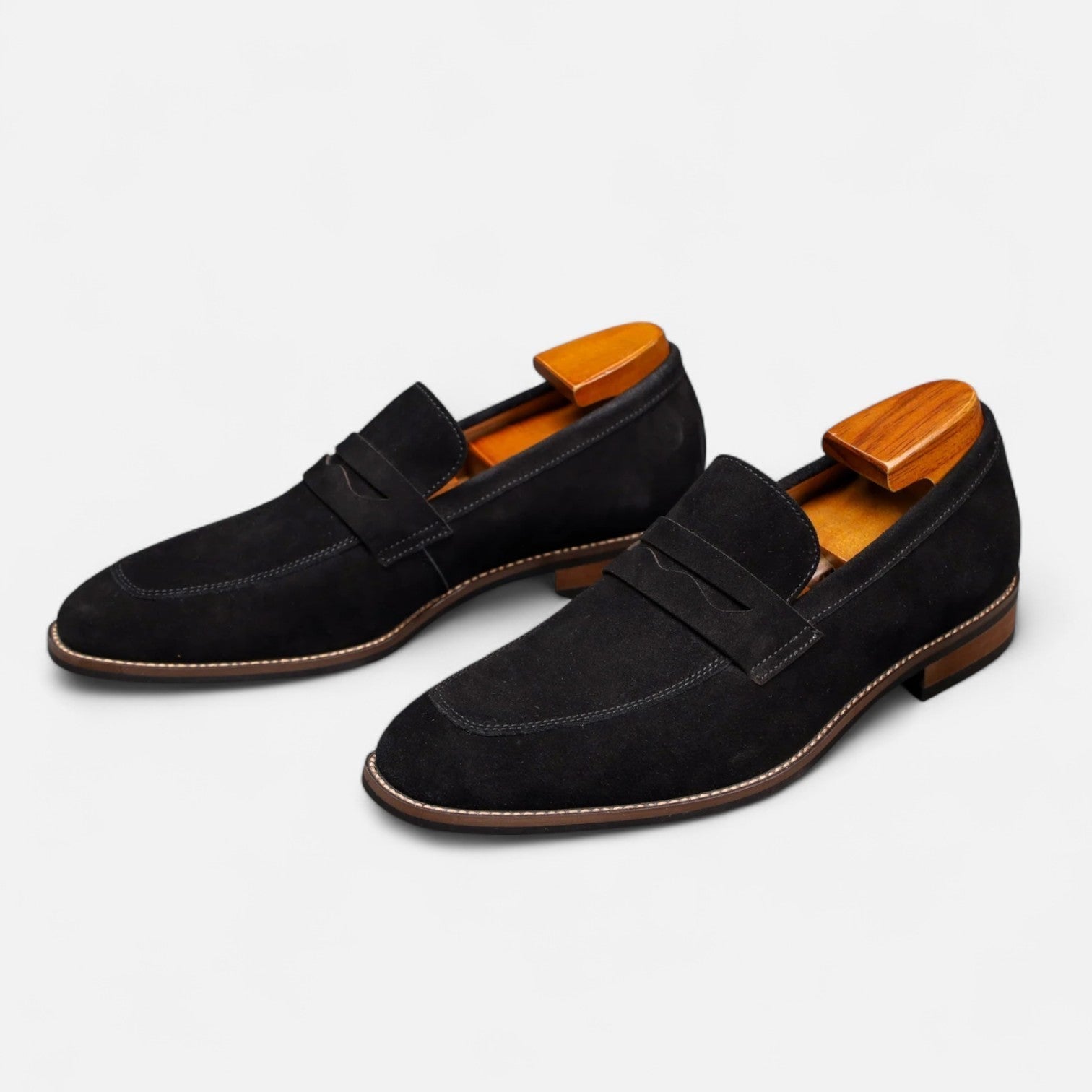 Men’s Suede Penny Loafers Classic Smart Slip-On Shoes 2