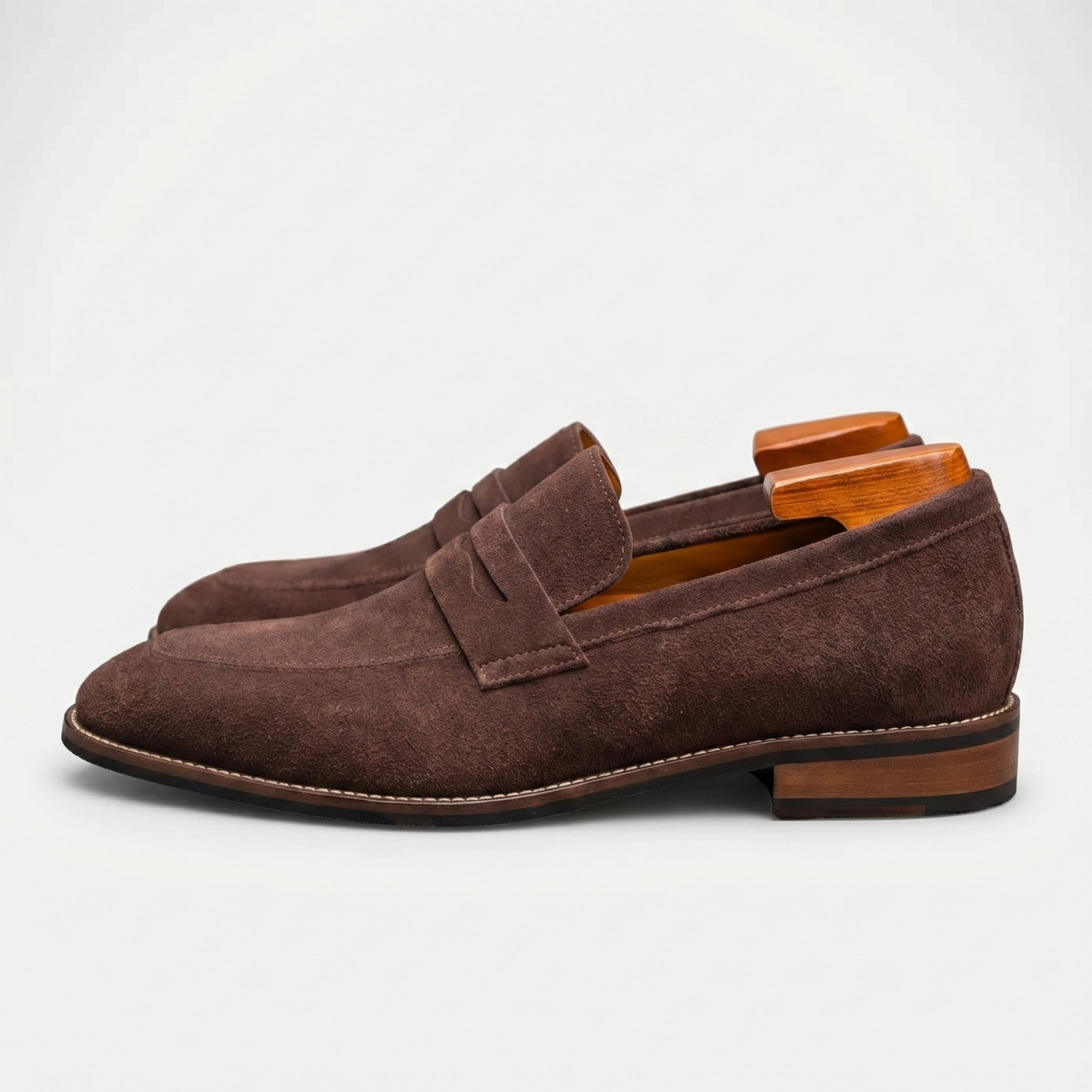 Men’s Suede Penny Loafers Classic Smart Slip-On Shoes 4