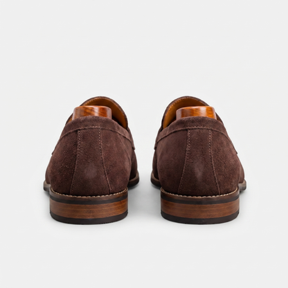 Men’s Suede Penny Loafers Classic Smart Slip-On Shoes 5