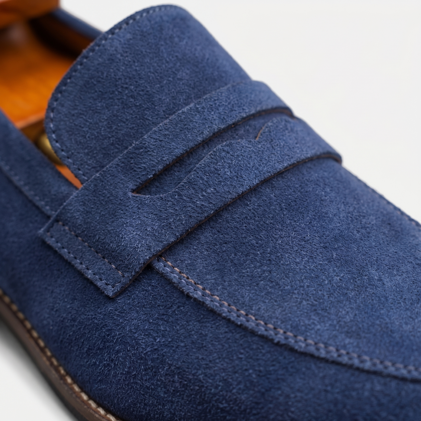 Men’s Suede Penny Loafers Classic Smart Slip-On Shoes 7