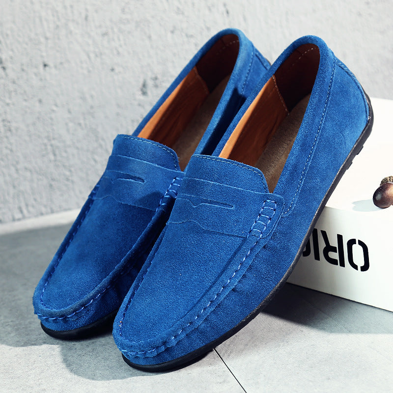 Men’s Suede Penny Loafers Refined Slip-On Casual Shoes 11