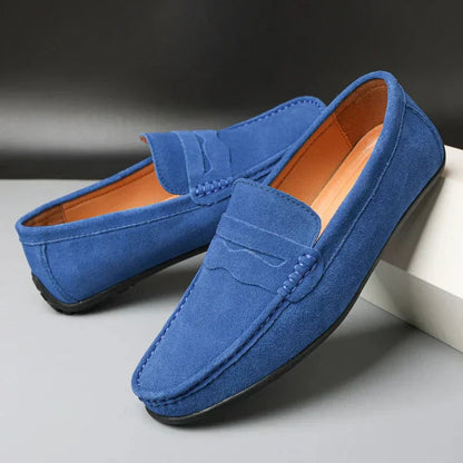 Men’s Suede Penny Loafers Refined Slip-On Casual Shoes 2
