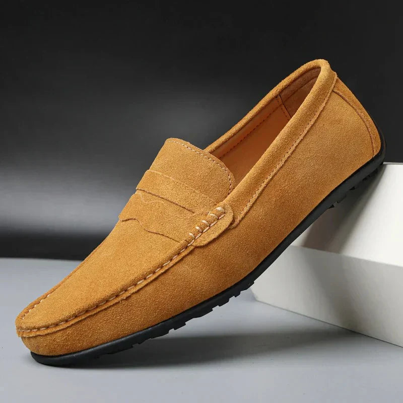 Men’s Suede Penny Loafers Refined Slip-On Casual Shoes 3