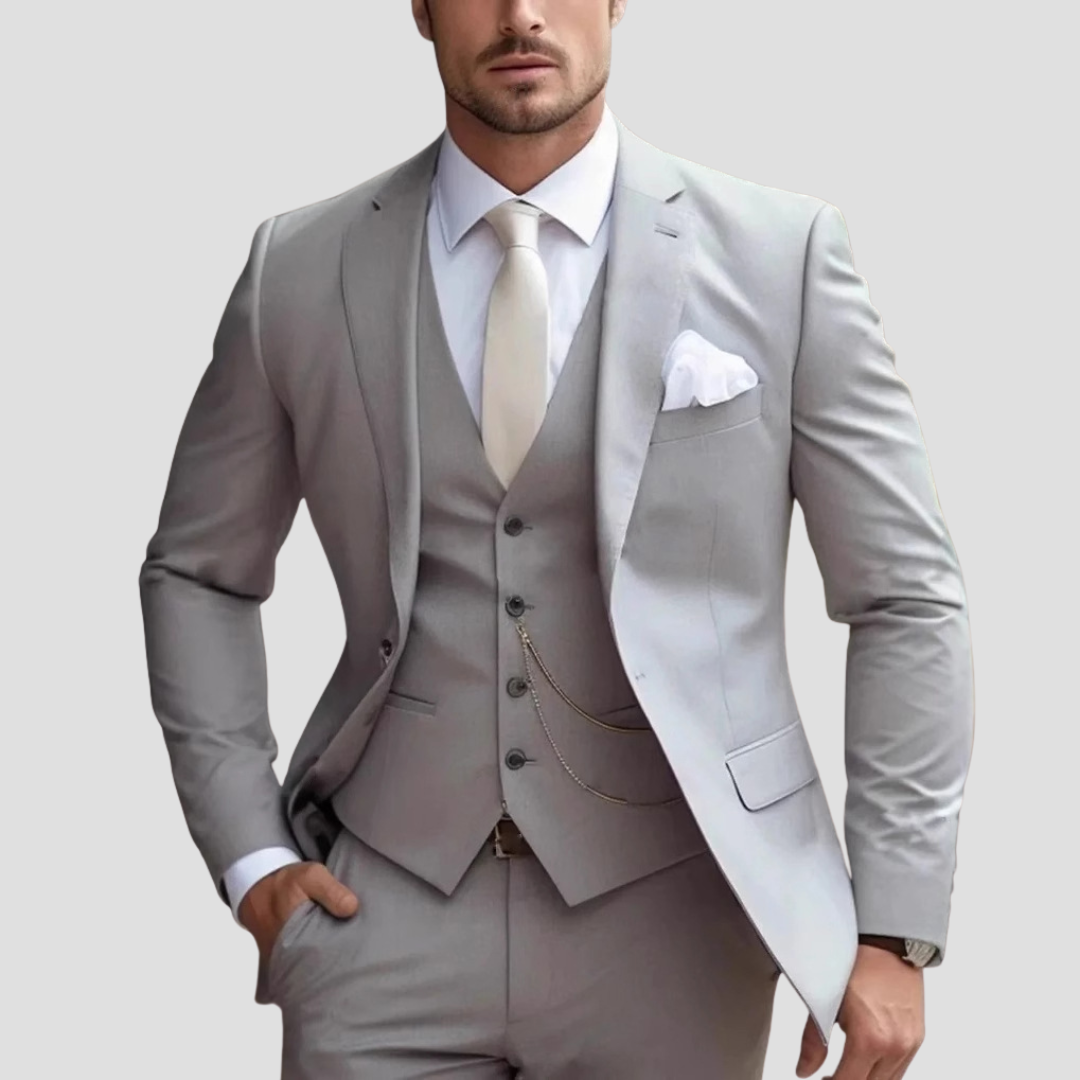 Men’s Three Piece Slim Fit Tailored Formal Suit Set 3