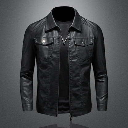 Men’s Vintage Leather Jacket – Durable Comfortable Stylish Classic Everyday Outerwear Fit 0