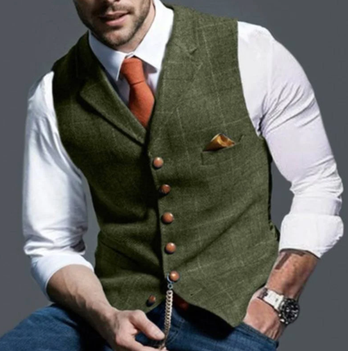 Men’s Vintage Vest – Classic Style with Modern Edge 2