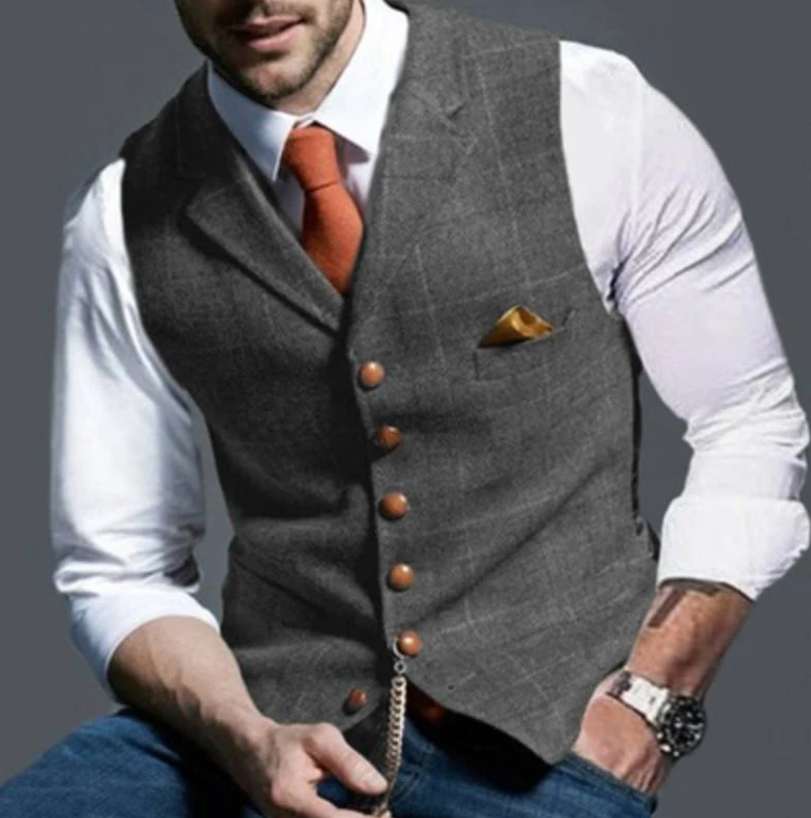 Men’s Vintage Vest – Classic Style with Modern Edge 3